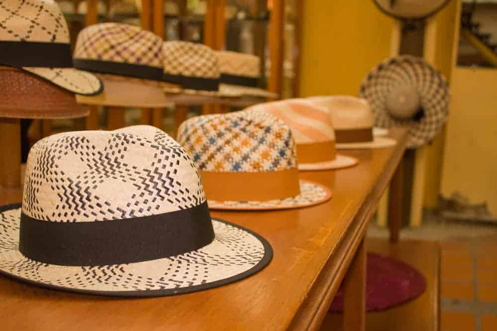 Panama Hat Display in Cuenca