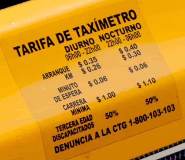 Guayaquil Taxi Rate