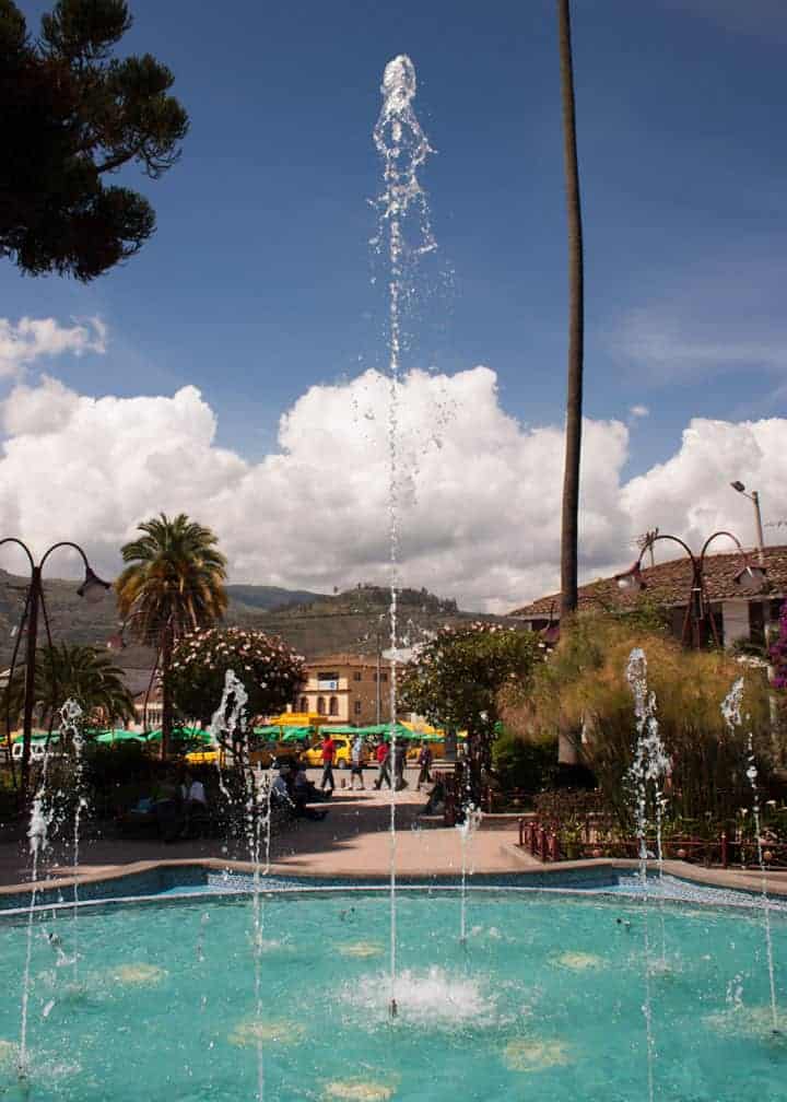 park-fountain-gualaceo-ecuador