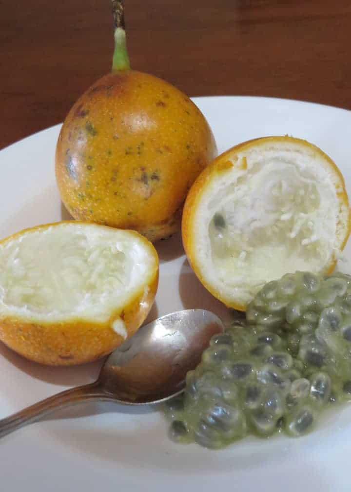 Granadilla fruit inside Ecuador