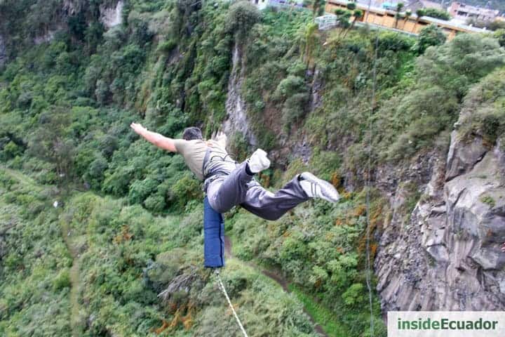 Banos Ecuador bridge jumping