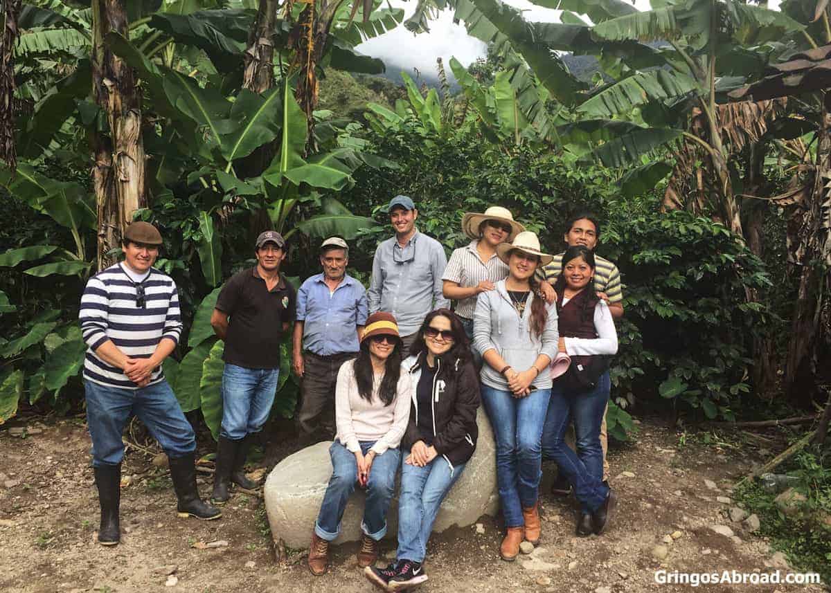 La Cosecha Employees in Intag on Coffee Farm Ecuador
