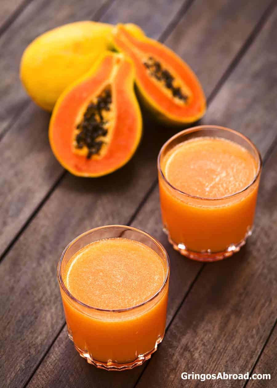 Papaya juice from Ecuador