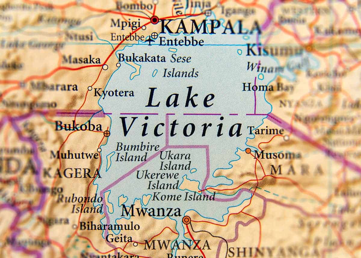 Lake Victoria Uganda map