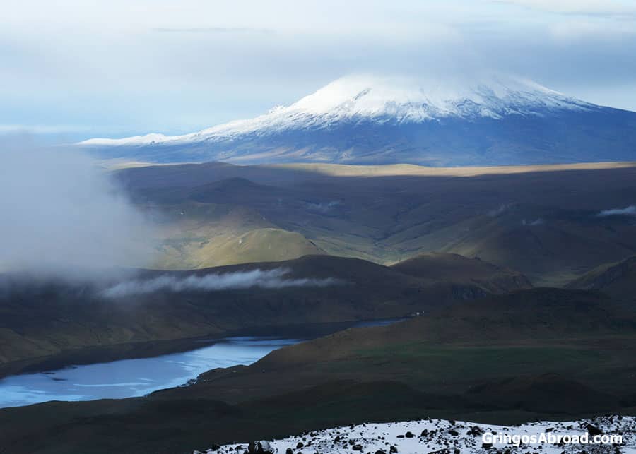 view from Antisana volcano in Ecuador