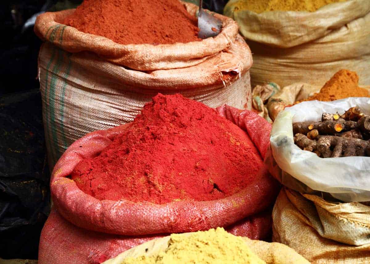 Uganda food spices at market