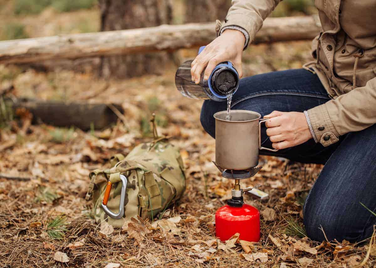 Backpacking Pot Boiling Water