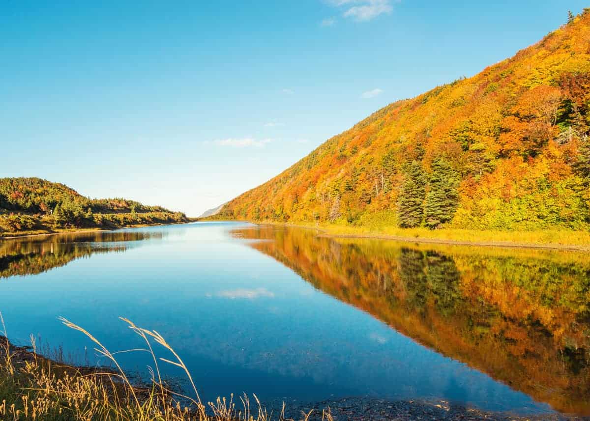 camping cabot trail in autumn
