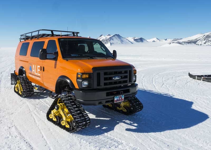 antarctic desert snowmobile