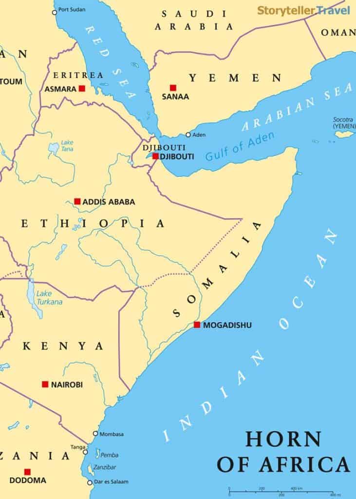 the horn of africa map