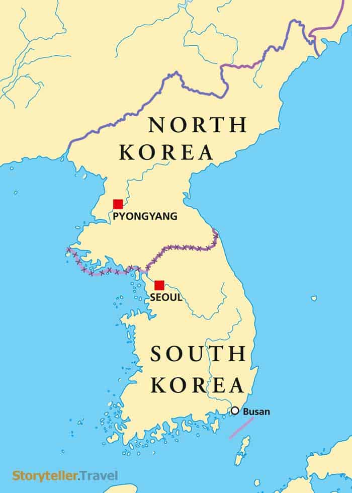 korean peninsula map