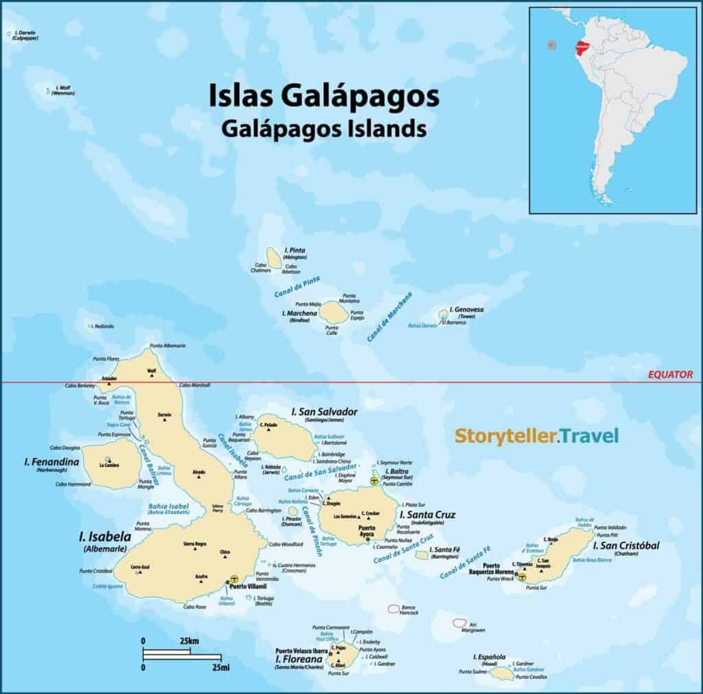 galapagos island names