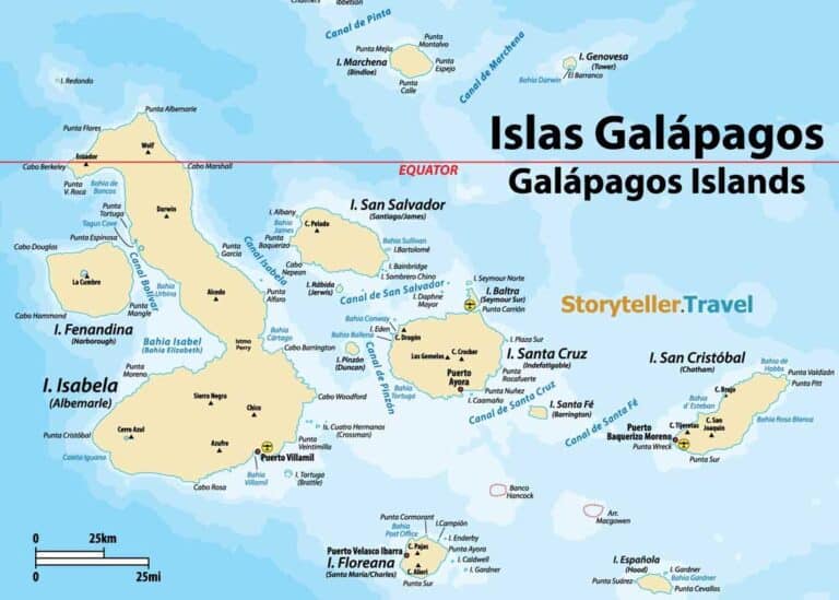 Galapagos Islands Names: Guide to All 33 Islands, Islets (Map)