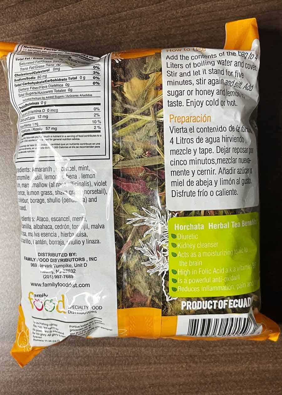 horchata tea benefits
